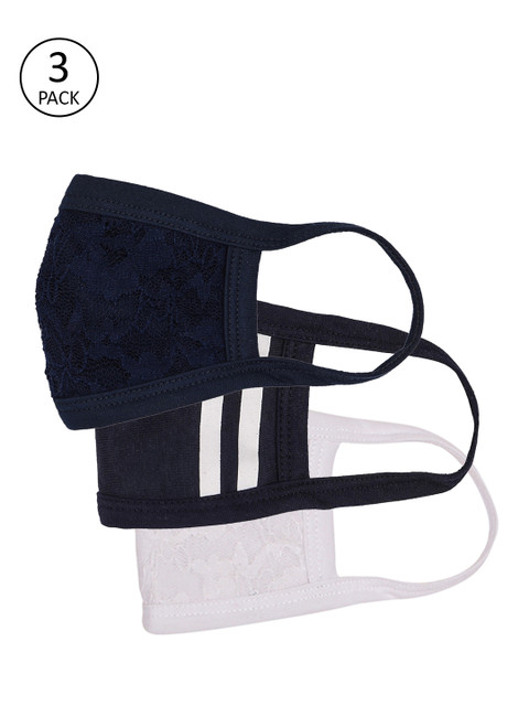 

Skidlers Adults Pack of 3 Navy Blue Reusable 2-Layers Outdoor Masks
