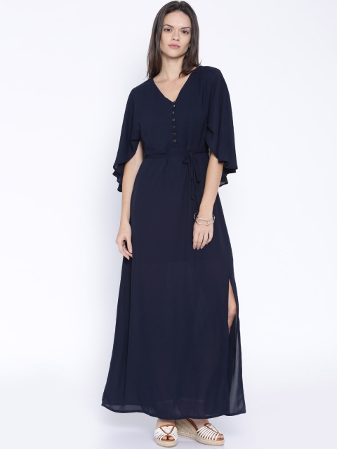 

Tokyo Talkies Navy Polyester Maxi Dress, Navy blue