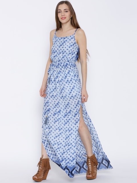 

Tokyo Talkies Blue Abstract Print Maxi Dress