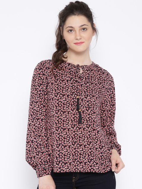 

Tokyo Talkies Black & Red Printed Top