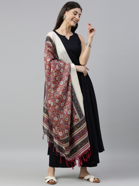 

SIAH Women Black Solid Kurta with Palazzo & Dupatta