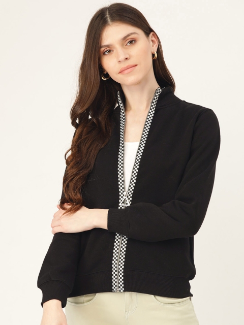 

Madame Women Black Solid Sweatshirt