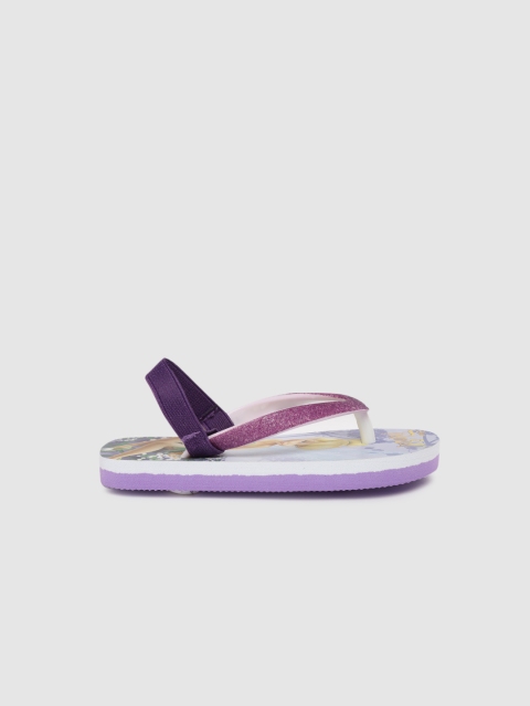 

YK Girls Purple & Blue Tinker Bell Printed Thong Flip-Flops