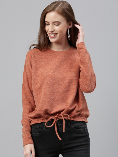 

Vero Moda Women Brown Solid Sweatshirt with Toggled Hem