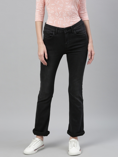 

Vero Moda Women Black Bootcut Mid-Rise Clean Look Stretchable Jeans