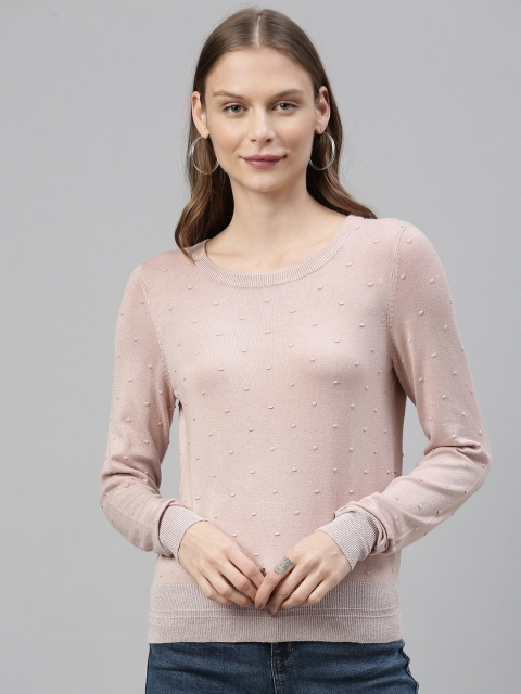 

Vero Moda Women Pink Solid Pullover Sweater