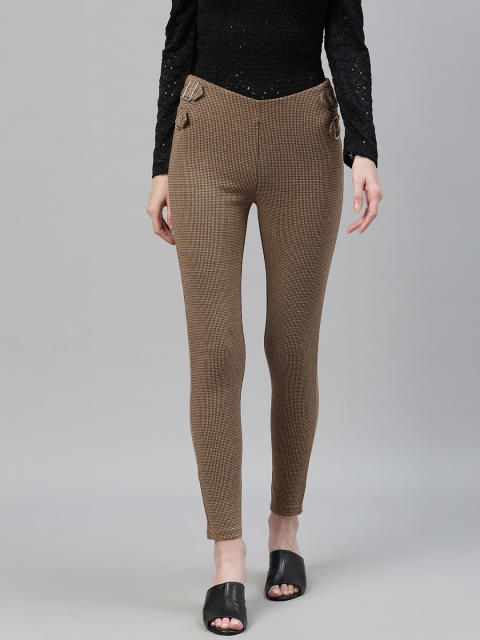 

Vero Moda Brown Checked Houndstooth Legging