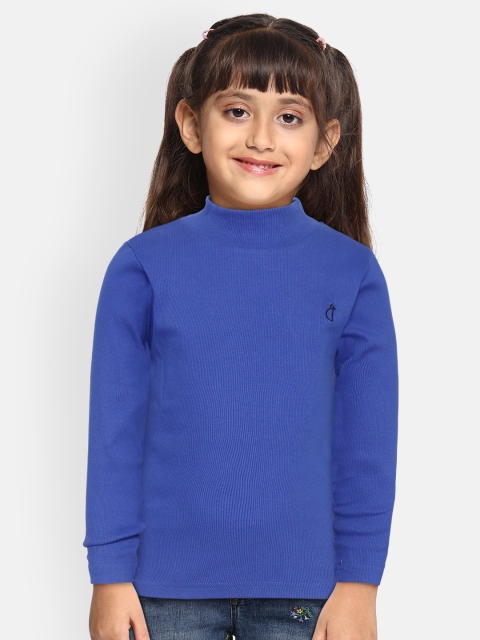 

Gini and Jony Girls Blue Solid Top