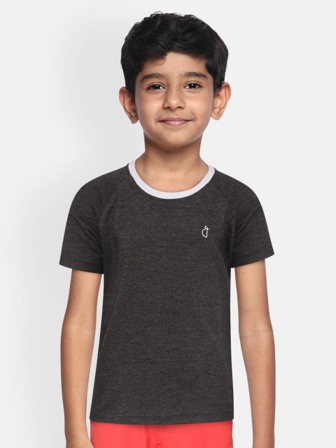 

Gini and Jony Boys Charcoal Grey Solid Round Neck T-shirt