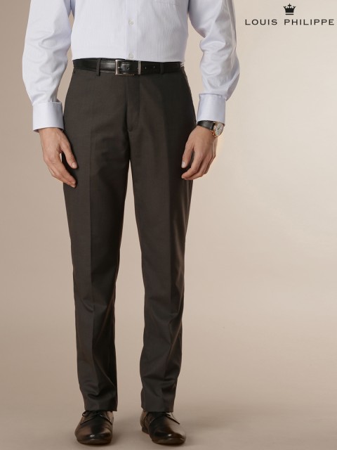 

Louis Philippe Dark Brown Classic Fit Formal Trousers