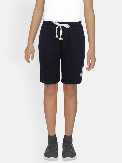 

Palm Tree Boys Navy Blue Solid Regular Fit Shorts