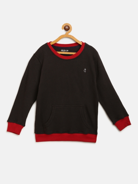 

Gini and Jony Boys Black Solid Sweatshirt