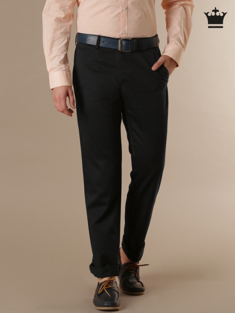 

Louis Philippe Black New Standard Fit Smart Casual Trousers