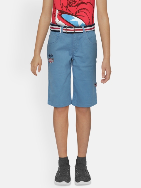 

Palm Tree Boys Blue Solid Regular Fit Shorts