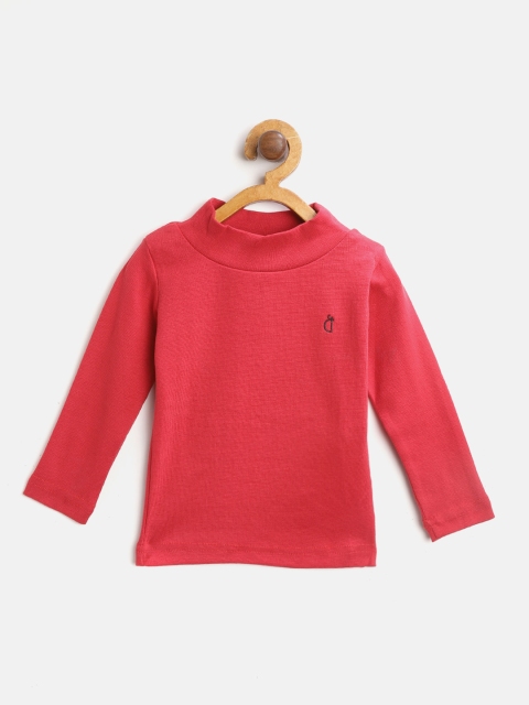 

Gini and Jony Girls Red Solid Pure Cotton Top