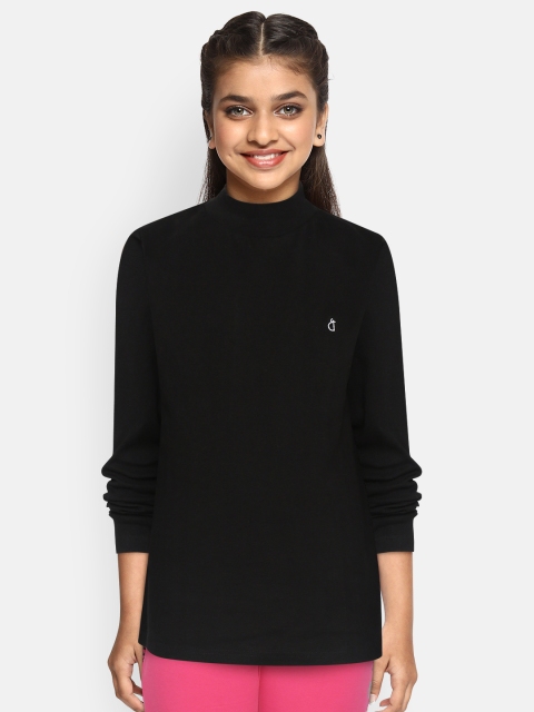 

Gini and Jony Girls Black Solid Top