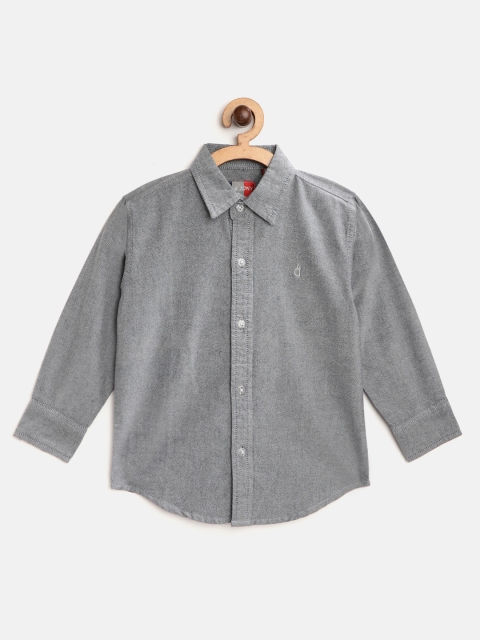 

Gini and Jony Boys Grey Regular Fit Solid Casual Shirt