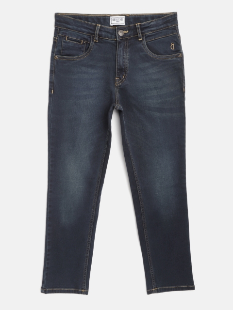 

Gini and Jony Boys Navy Blue Regular Fit Mid-Rise Clean Look Stretchable Jeans