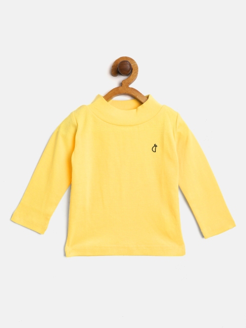 

Gini and Jony Girls Yellow Solid Pure Cotton Top