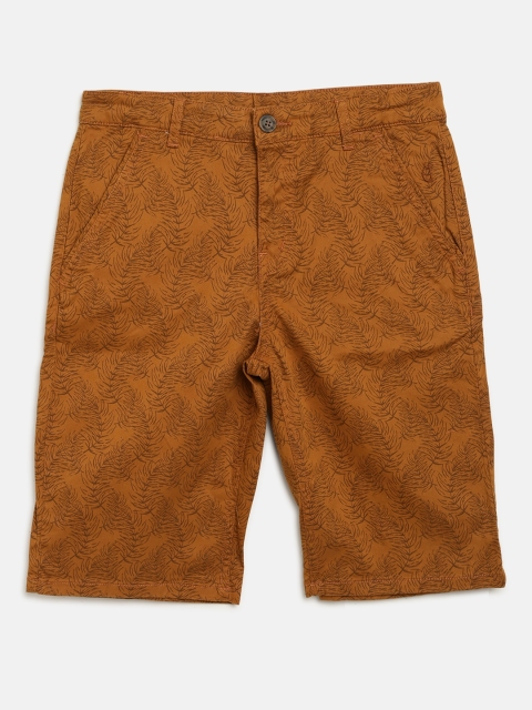 

Gini and Jony Boys Brown Floral Print Regular Fit Chino Shorts