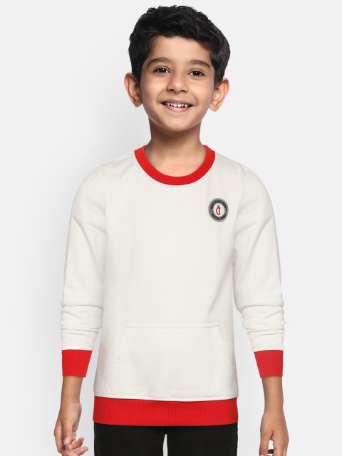 

Gini and Jony Boys White Solid Sweatshirt