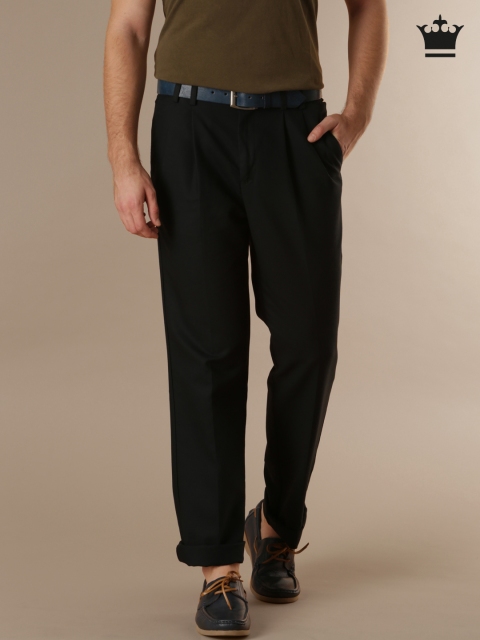 

Louis Philippe Black New Classic Fit Smart Casual Trousers