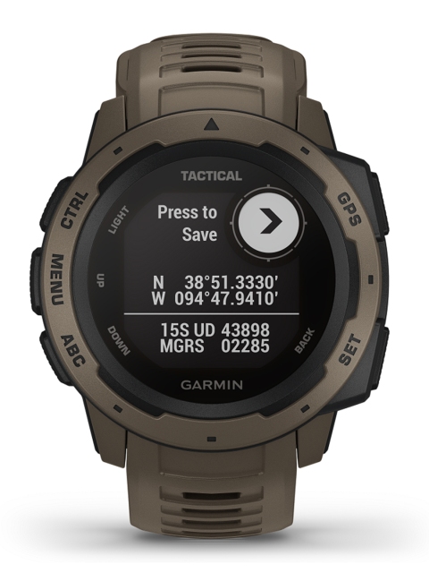

Garmin Unisex Tan Brown Instinct Tactical Smart Watch 010-02064-D4