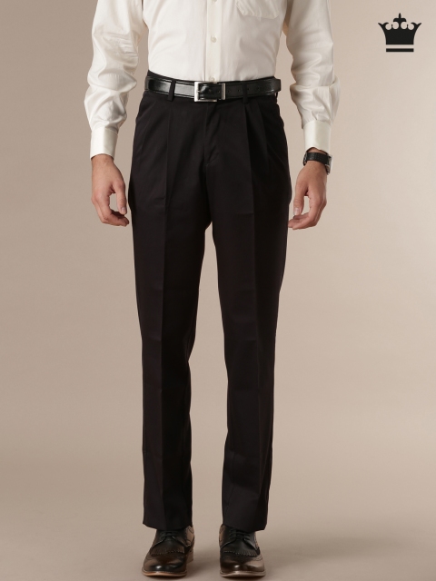 

Louis Philippe Black New Standard Fit Formal Trousers, Blue
