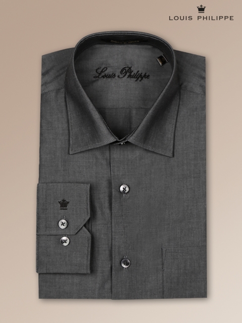 

Louis Philippe Charcoal Grey Formal Shirt