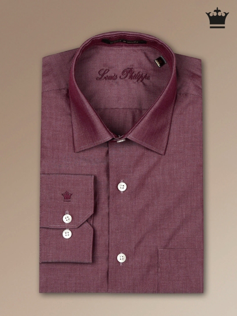 

Louis Philippe Burgundy Classic Fit Formal Shirt, Red
