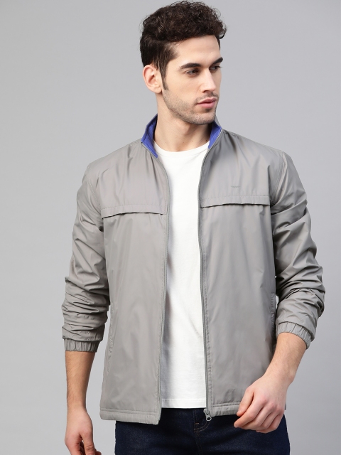 

Park Avenue Men Grey Slim Fit Solid Tailored Jacket