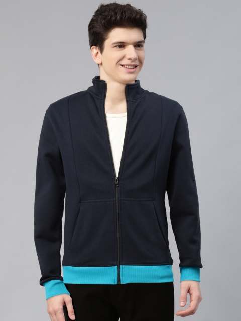 

Park Avenue Men Navy Blue Solid Sweatshirt