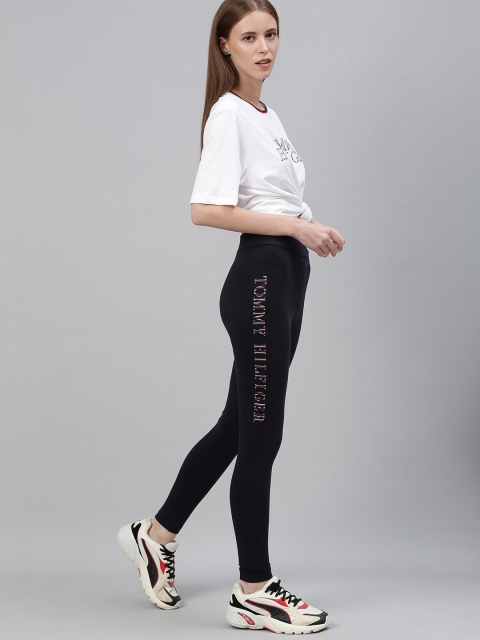 

Tommy Hilfiger Women Navy Blue Solid Leggings
