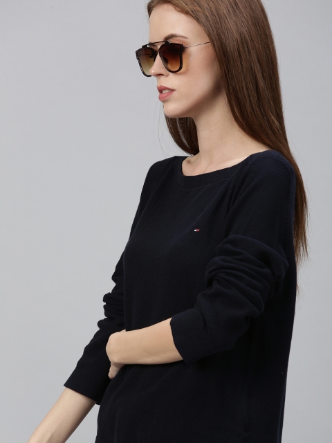 

Tommy Hilfiger Women Navy Blue Solid Pullover Sweater