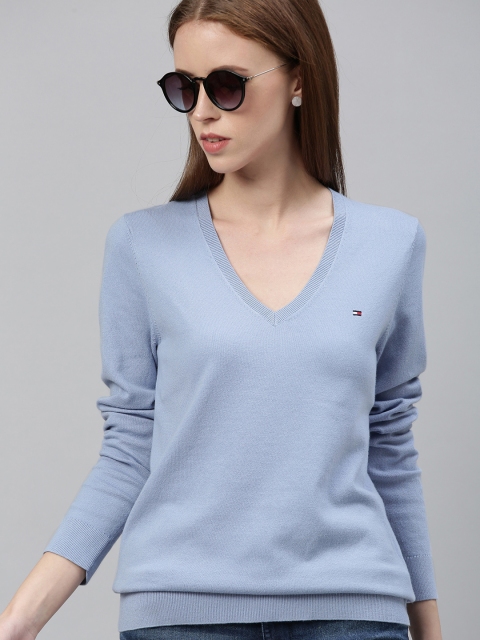 

Tommy Hilfiger Women Blue Solid Sweater Vest Sweater