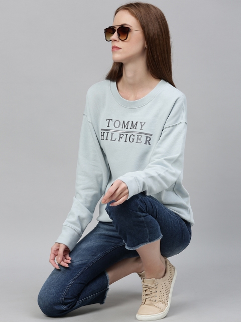 

Tommy Hilfiger Women Blue Printed Sweatshirt