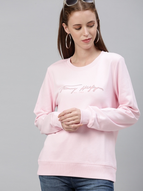 

Tommy Hilfiger Women Pink Solid Sweatshirt