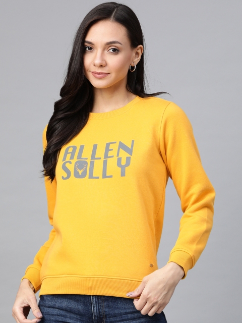 

Allen Solly Woman Yellow Brand Logo Print Sweatshirt