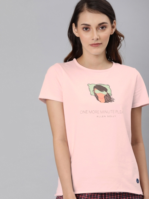 

Allen Solly Woman Women Pink Printed Round Neck T-shirt