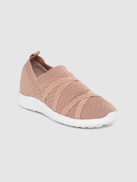 

Lavie Women Pink Slip-On Sneakers, Beige