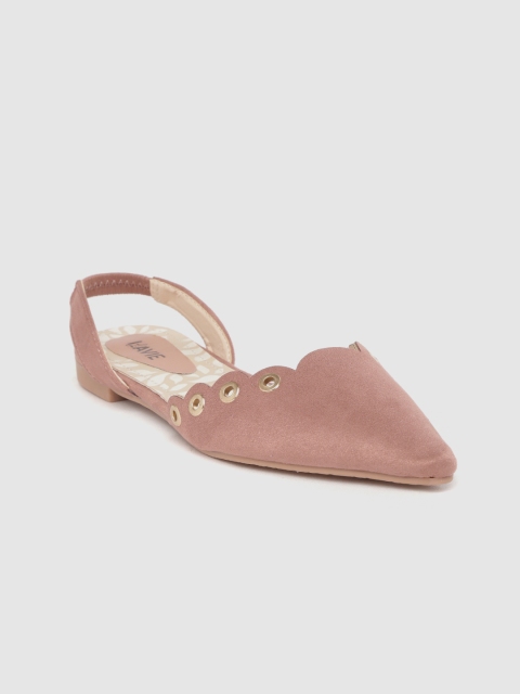 

Lavie Women Dusty Pink Solid Flats with Rivet Detail