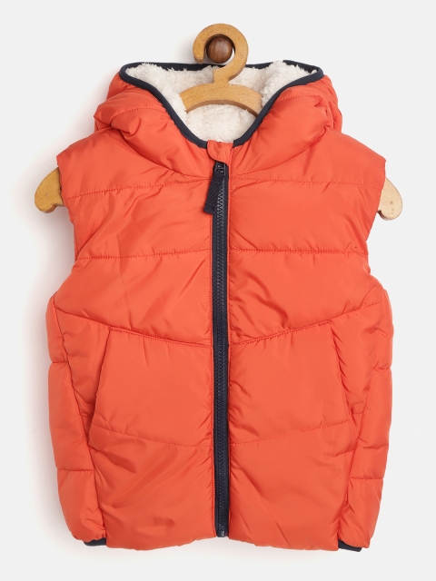 

Marks & Spencer Boys Orange Solid Water Resistant Hooded Padded Jacket