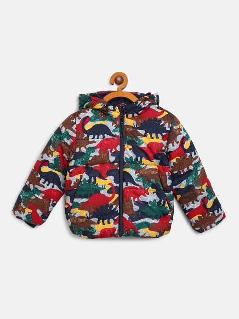 

Marks & Spencer Boys Multicoloured Dinosaur Print Hooded Padded Jacket, Multi