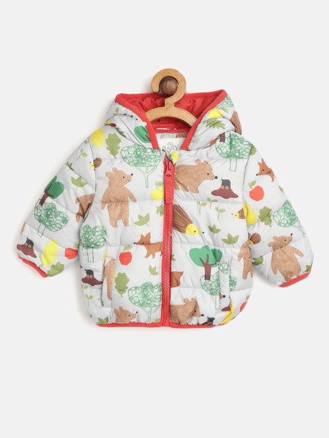 

Marks & Spencer Boys Grey & Brown Conversational Print Water Resistant Padded Jacket