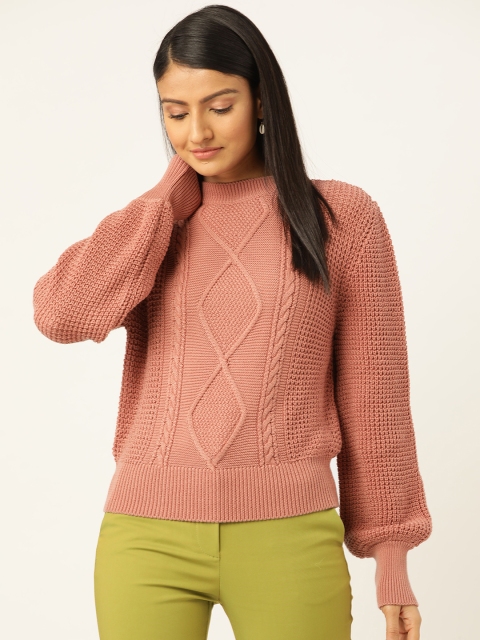 

20Dresses Women Pink Cable-Knit Pullover
