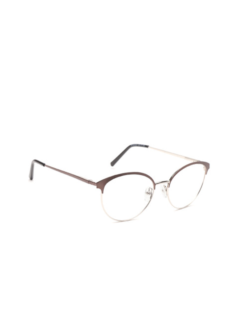 

COOLWINKS Unisex Bronze-Toned Solid Half Rim Cateye Frames E15C6221