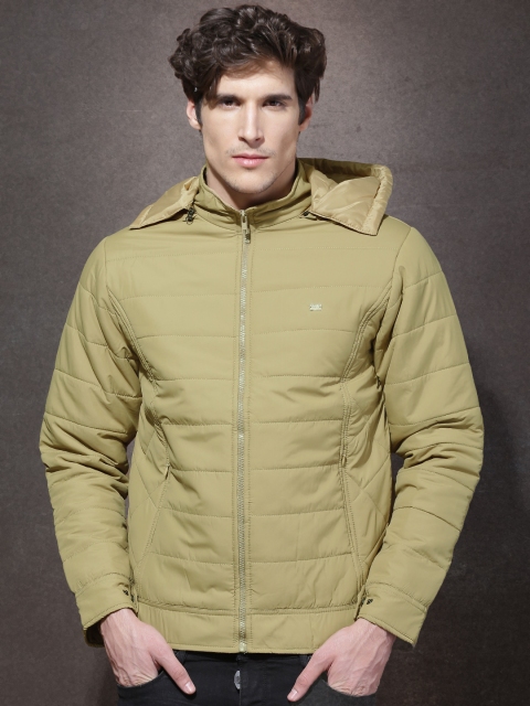 

Roadster Beige Quilted Jacket with Detachable Hood