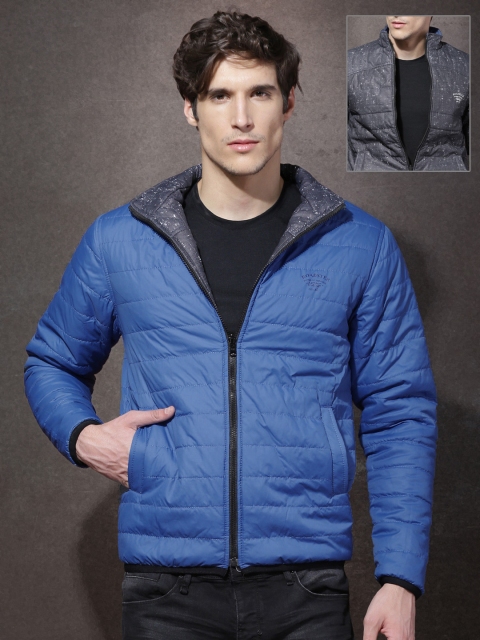 

Roadster Charcoal Grey & Blue Padded Reversible Jacket
