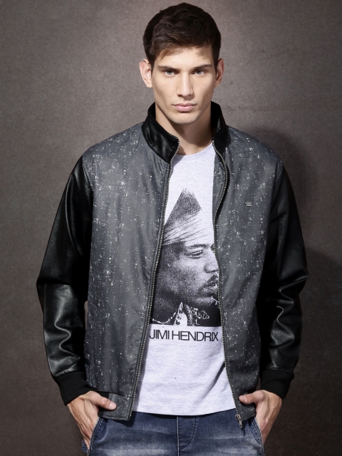 

Roadster Black Printed Jacket