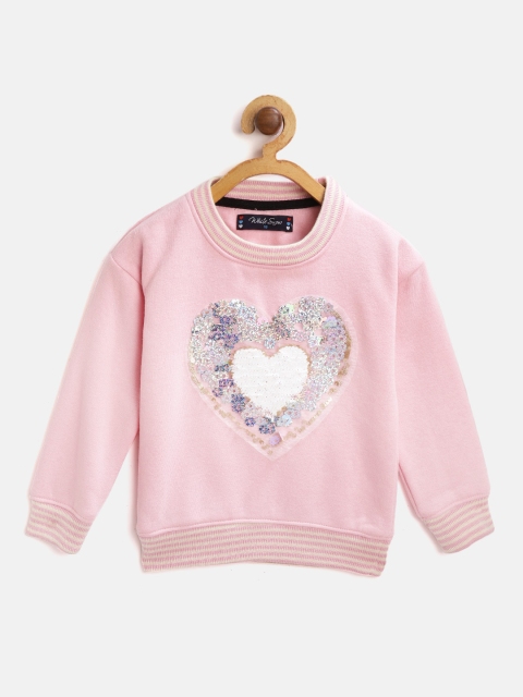 

White Snow Girls Pink Sequinned Sweatshirt